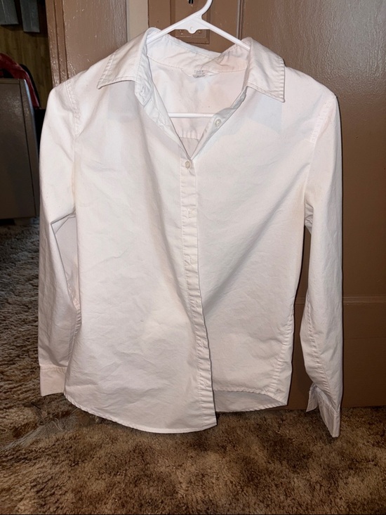 Time and Tru Tops - Time and Tru White Button-Down Shirt
